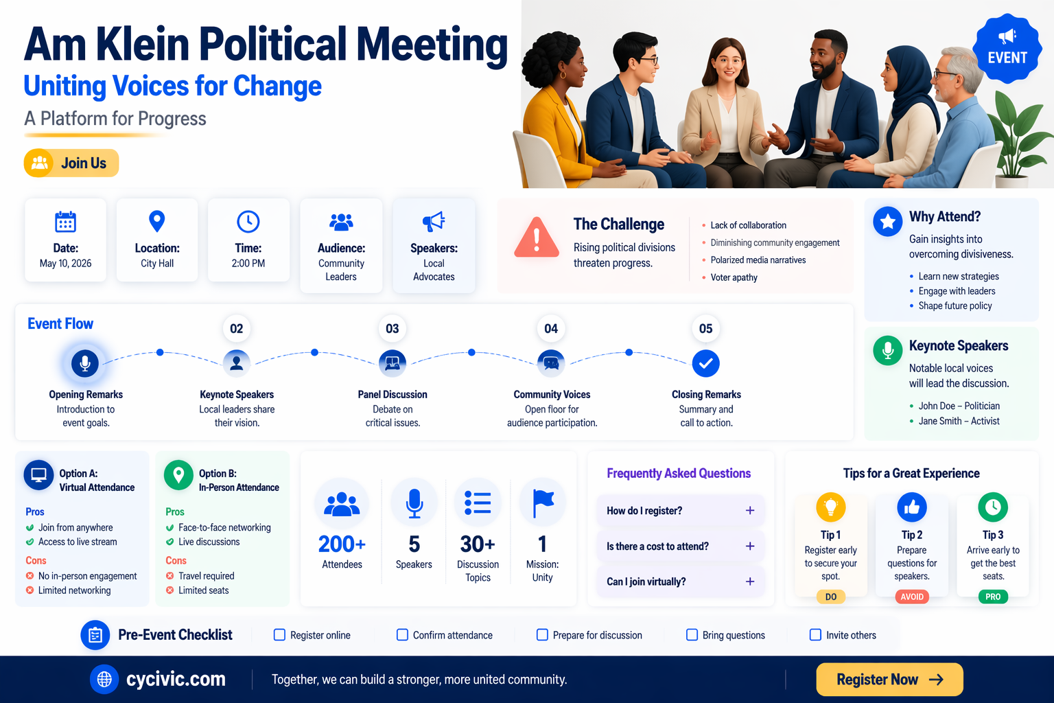 am klein political meeting