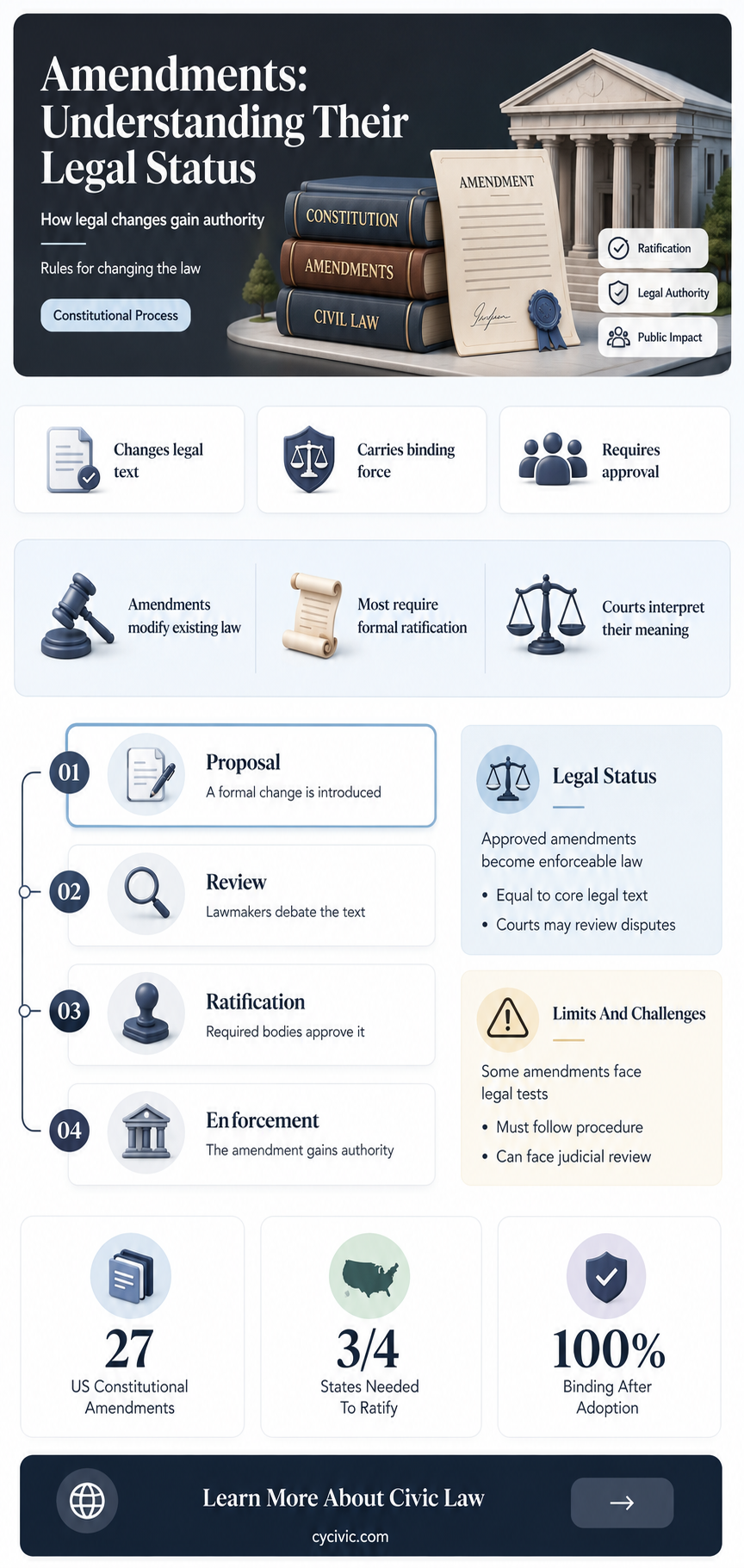 are the constitution amendments considered law