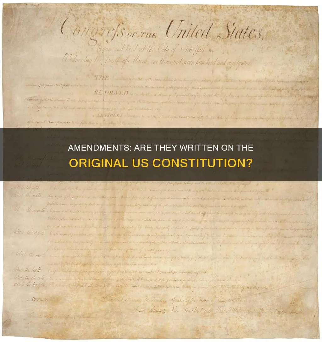 are admendments written on original constitution