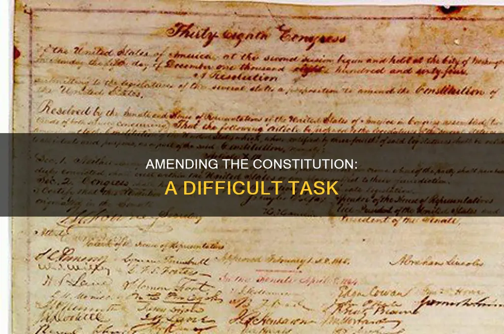 are amendments to the constitution easy to prpose