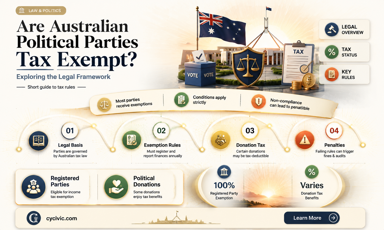 are political parties tax exempt in australia