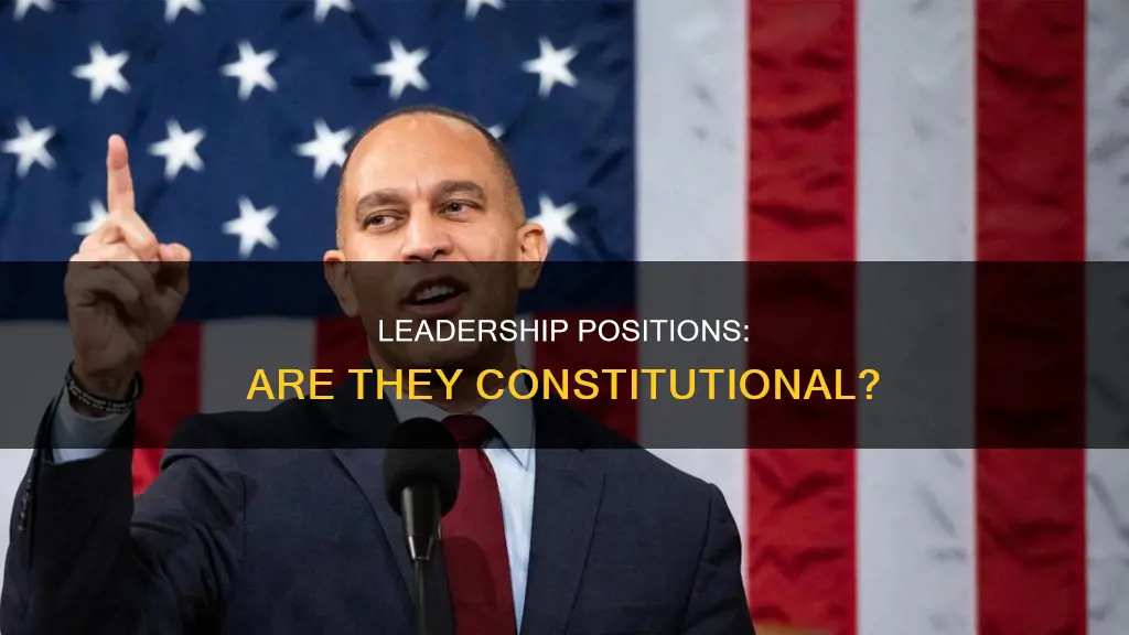 are congressional leadership positions mentioned in the constitution