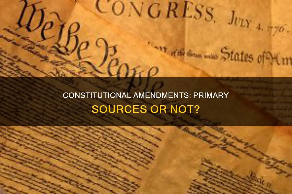 are constitutional amendments considered primary sources
