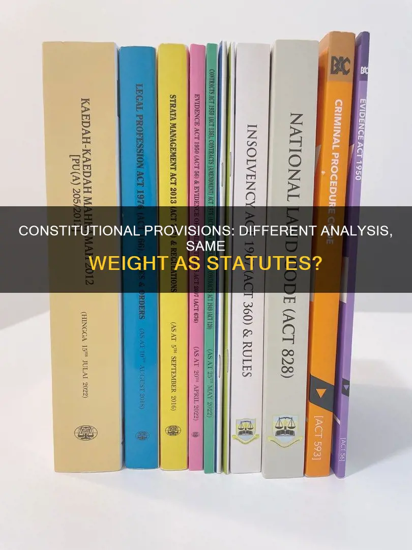 are constitutional provisions analyzed the same way as statutes