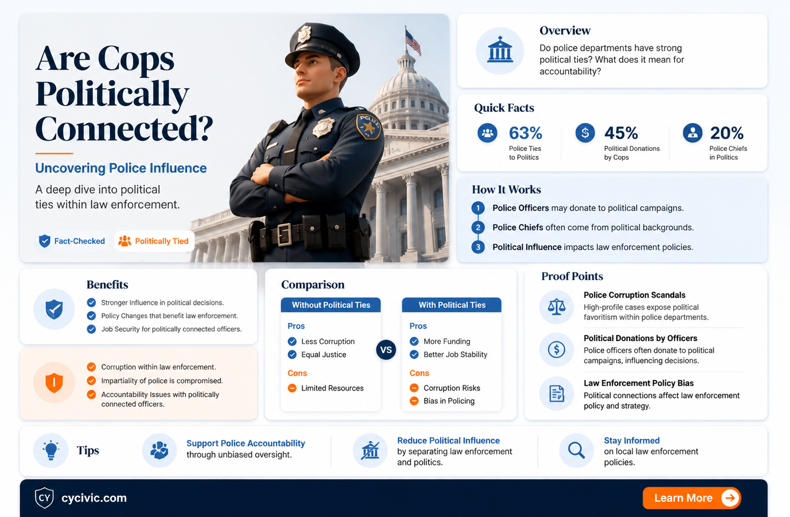 are cops politically connected
