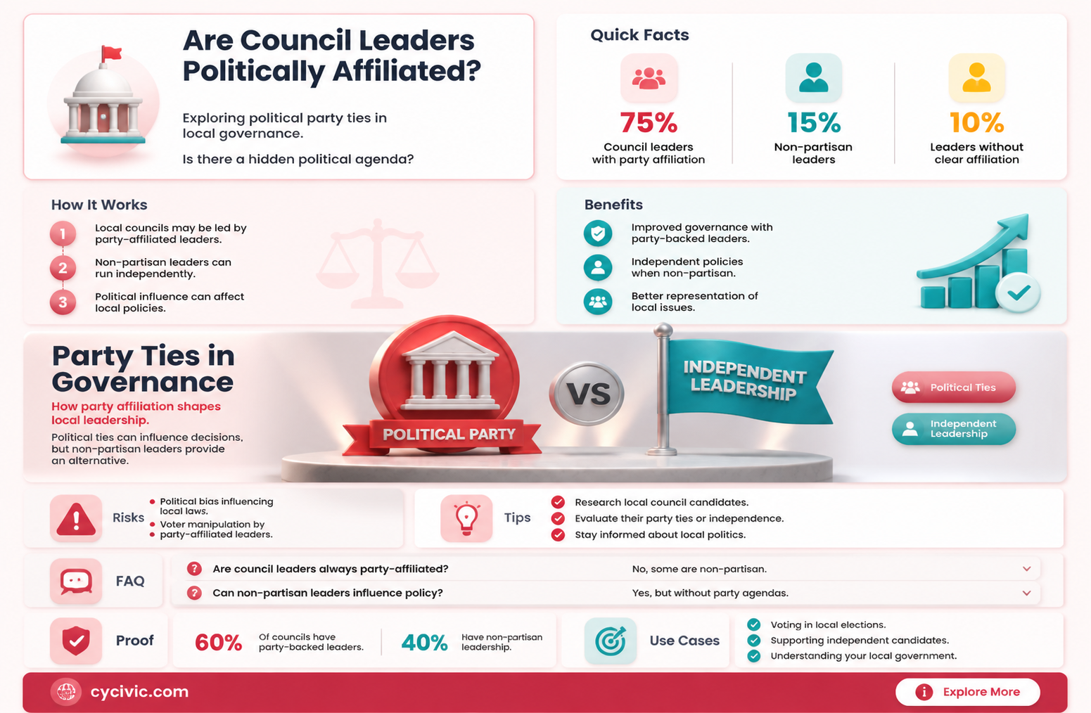 are council leaders affliated to a political party