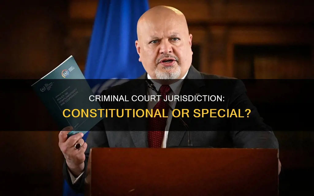 are criminal courts held in constitutional or special courts