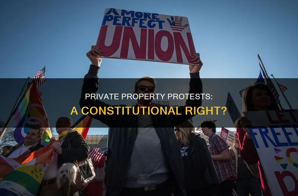 are demonstrations on private property constitutionally guaranteed explain