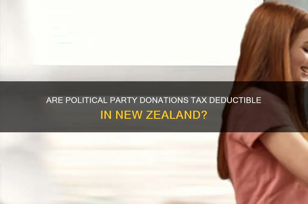 are donations to political parties tax deductible nz