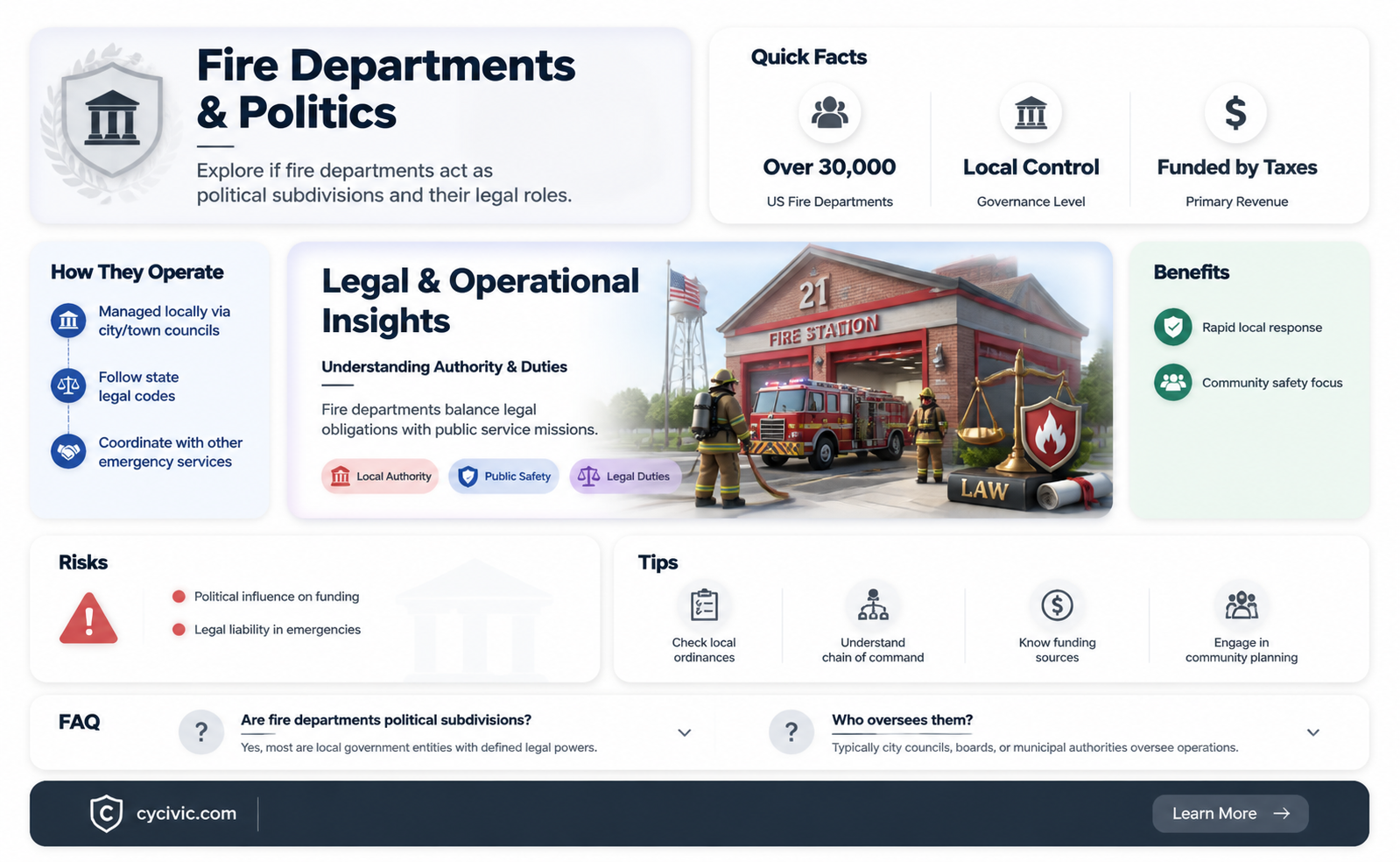 are firedepartments political subdivisions