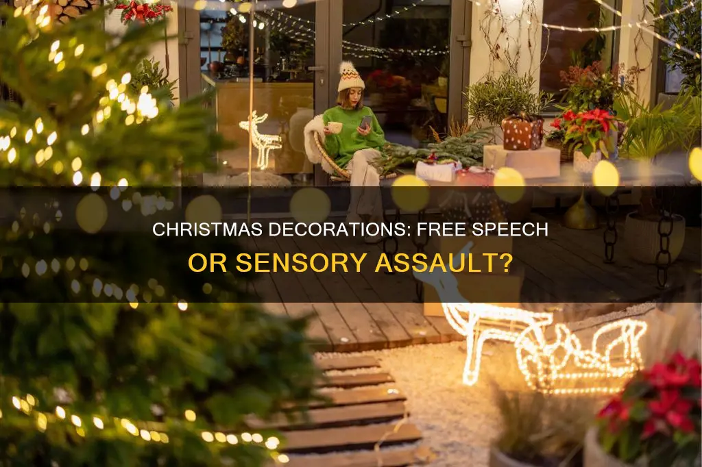 are flashing and loud christmas decorations covered by constitution