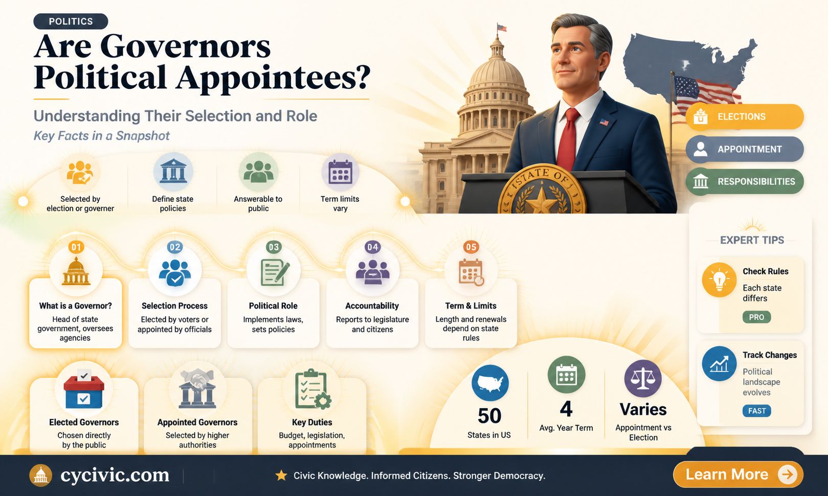 are governors political appointees