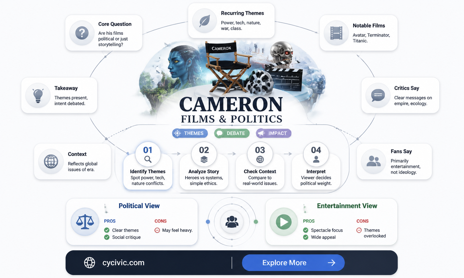 are james cameron movies political