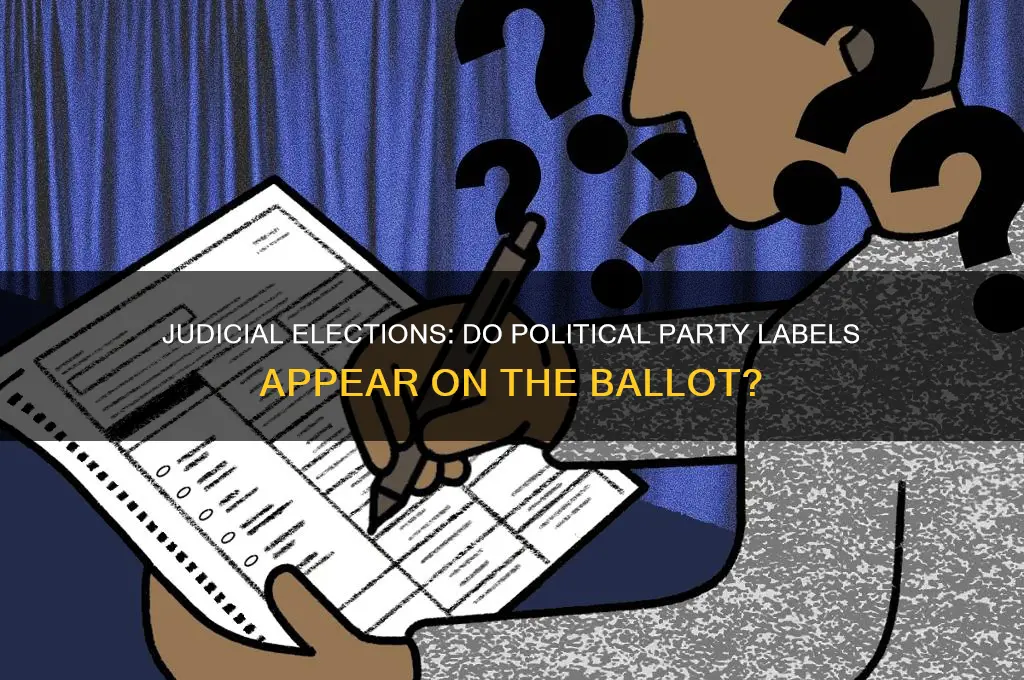 are judges identified by their political party on the ballot