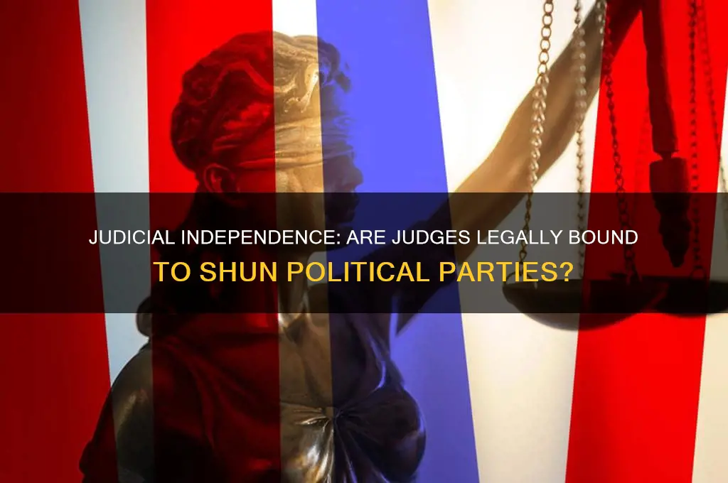 are judges legally oblligated to be independent of political parties
