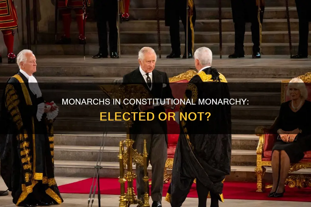 are monarchs elected in a constitutional monarchy