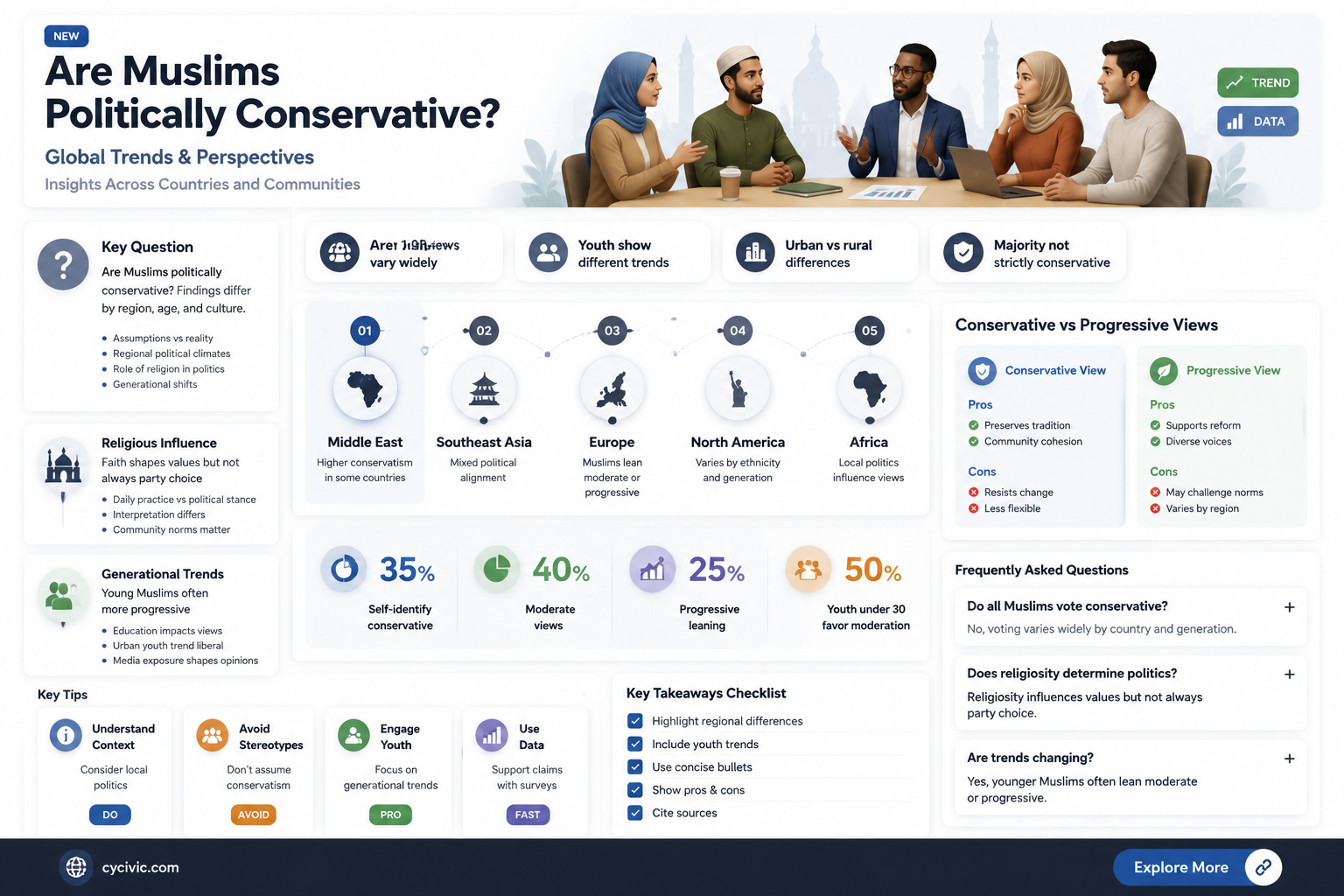 are muslims politically conservative