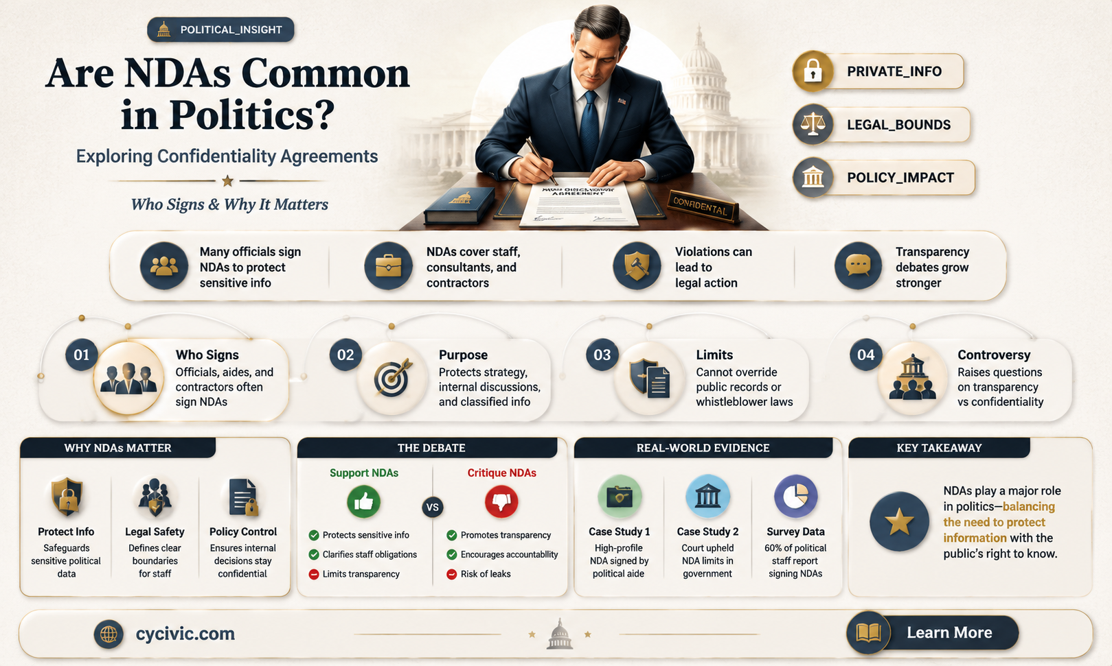 are ndas common in politics