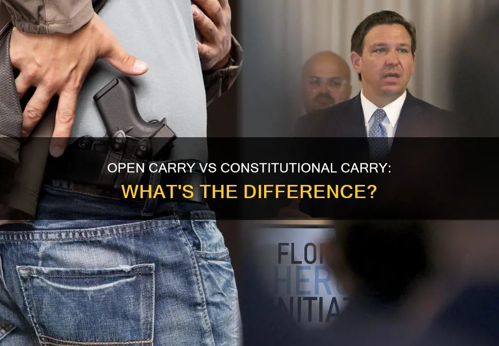 are open carry and constitutional carry the same thing