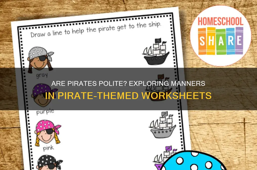 are pirates polite worksheets