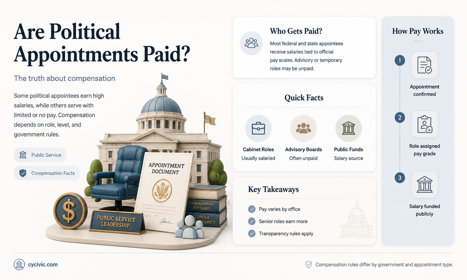 are political appointments paid