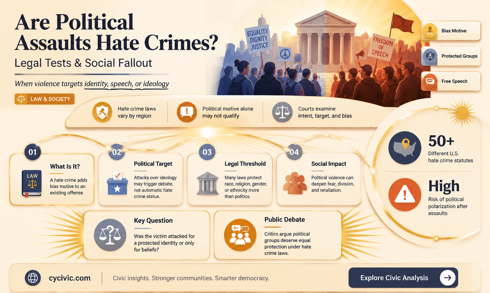 are political assaults hate crimes
