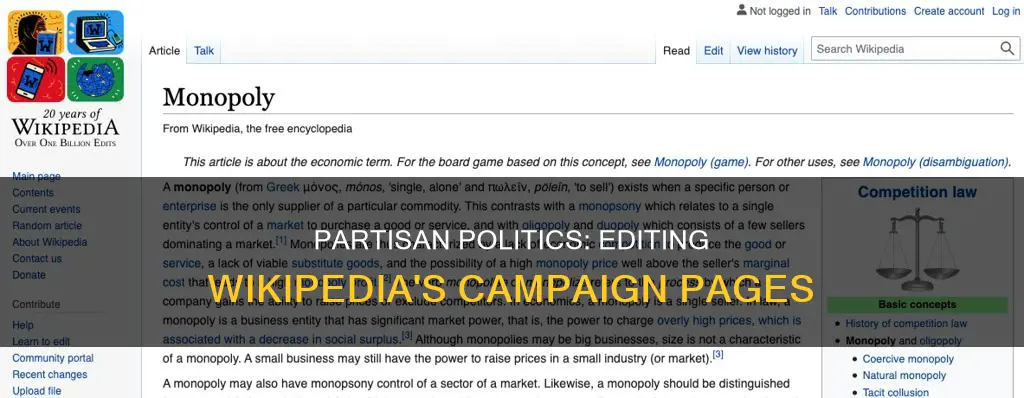 are political campaign wikipedia pages edited by partisans