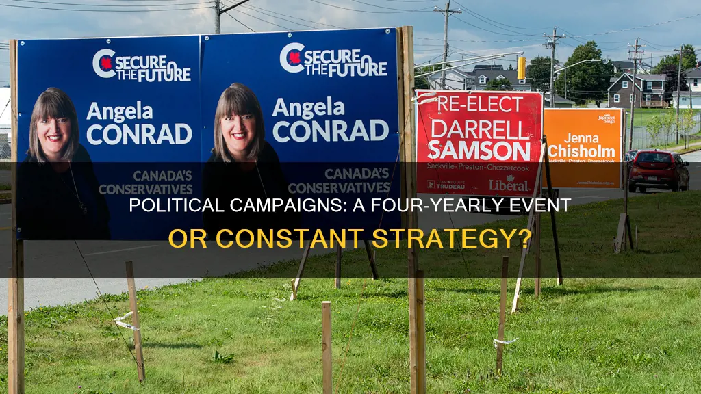 are political campaigns only once every 4 years