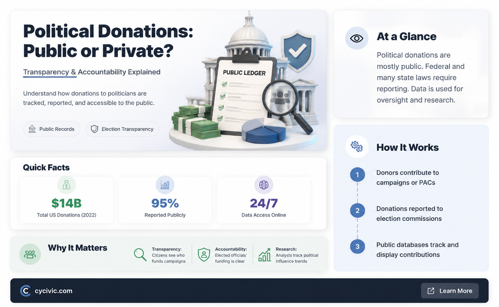 are political donations public knowledge