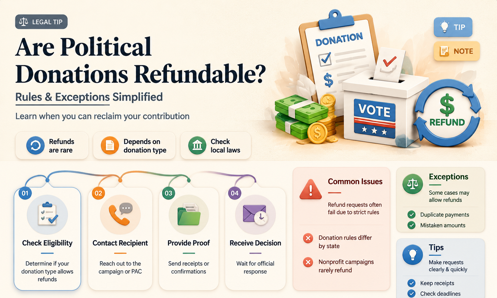 are political donations refundable