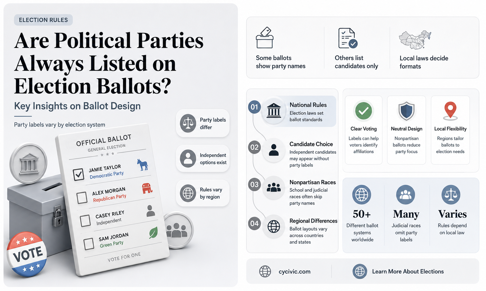 are the political parties listed in election ballot
