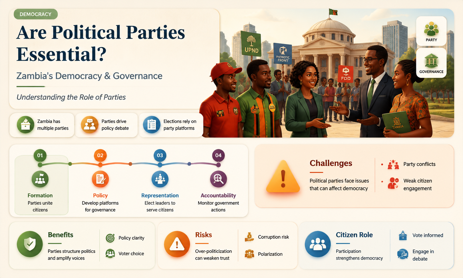 are political parties necessary in zambia