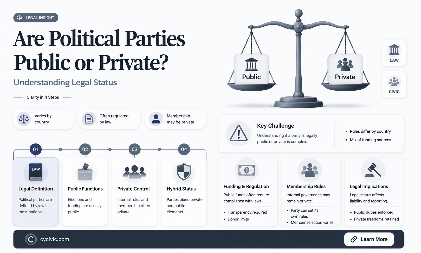 are political parties private or public organizations