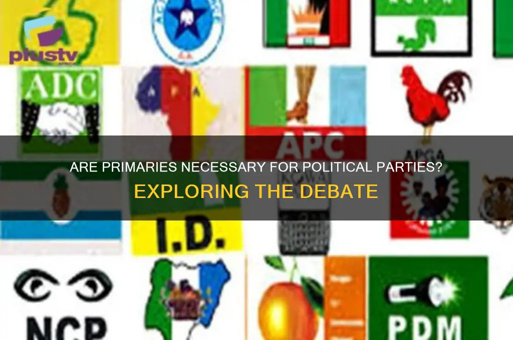 are political parties required to hold primaries