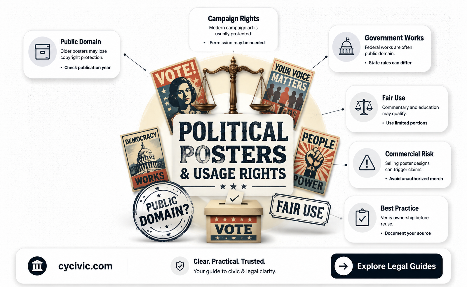are political posters public domain