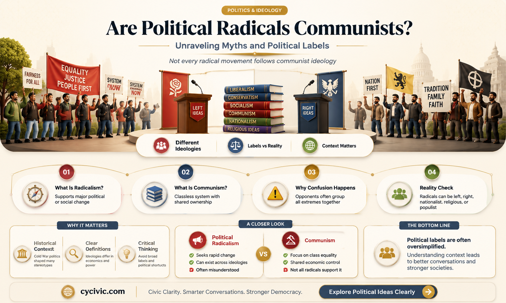 are political radicals communists