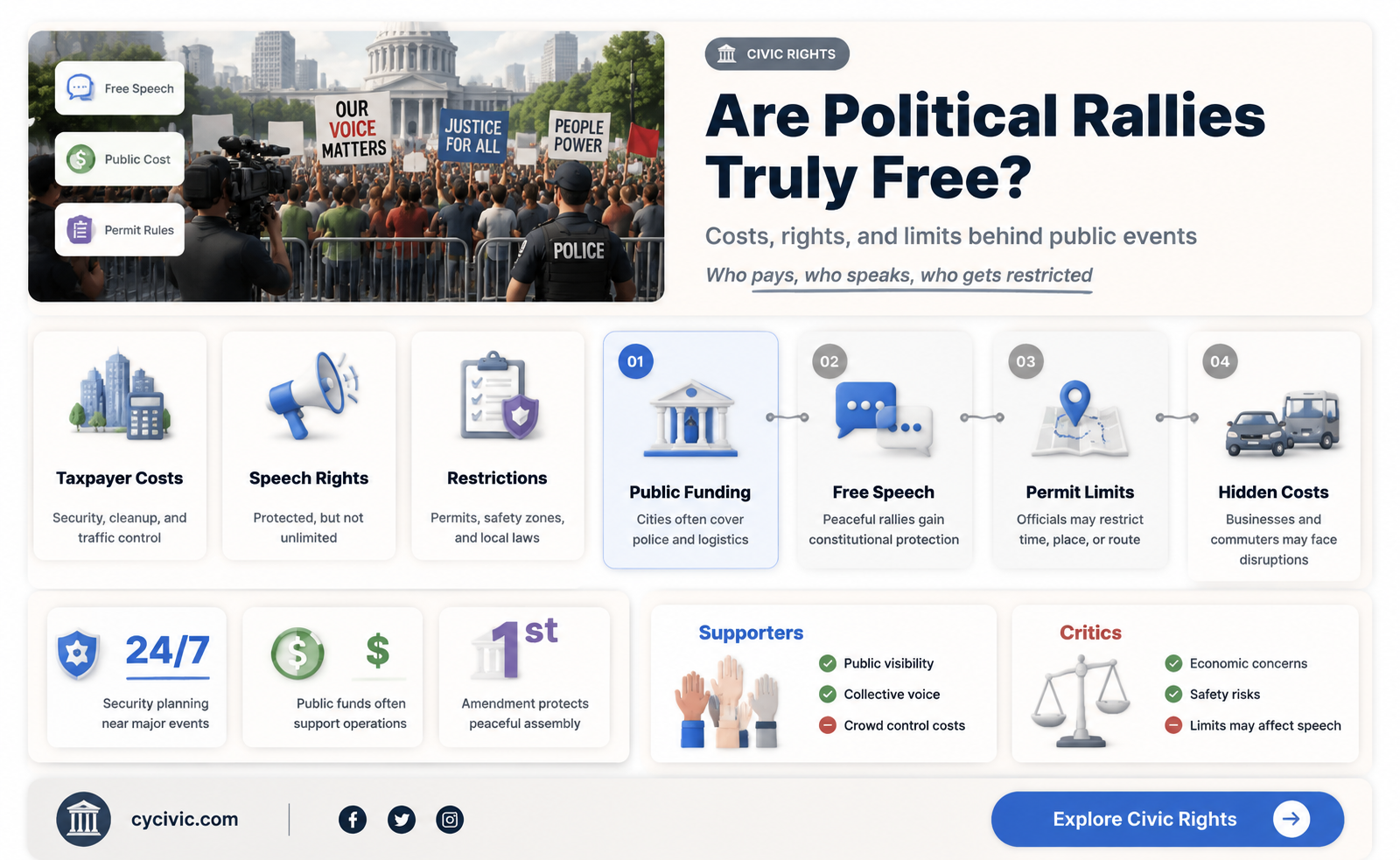 are political rallies free