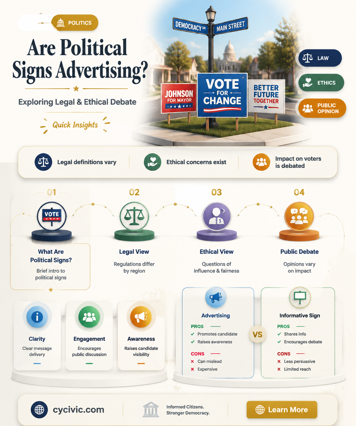 are political signs considered advertising