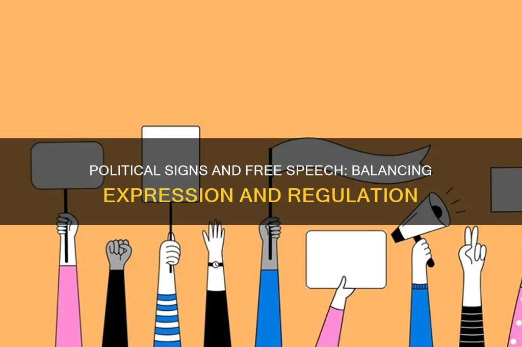are political signs free speech