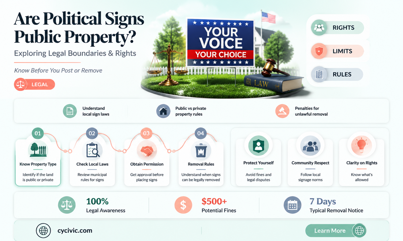 are political signs public property