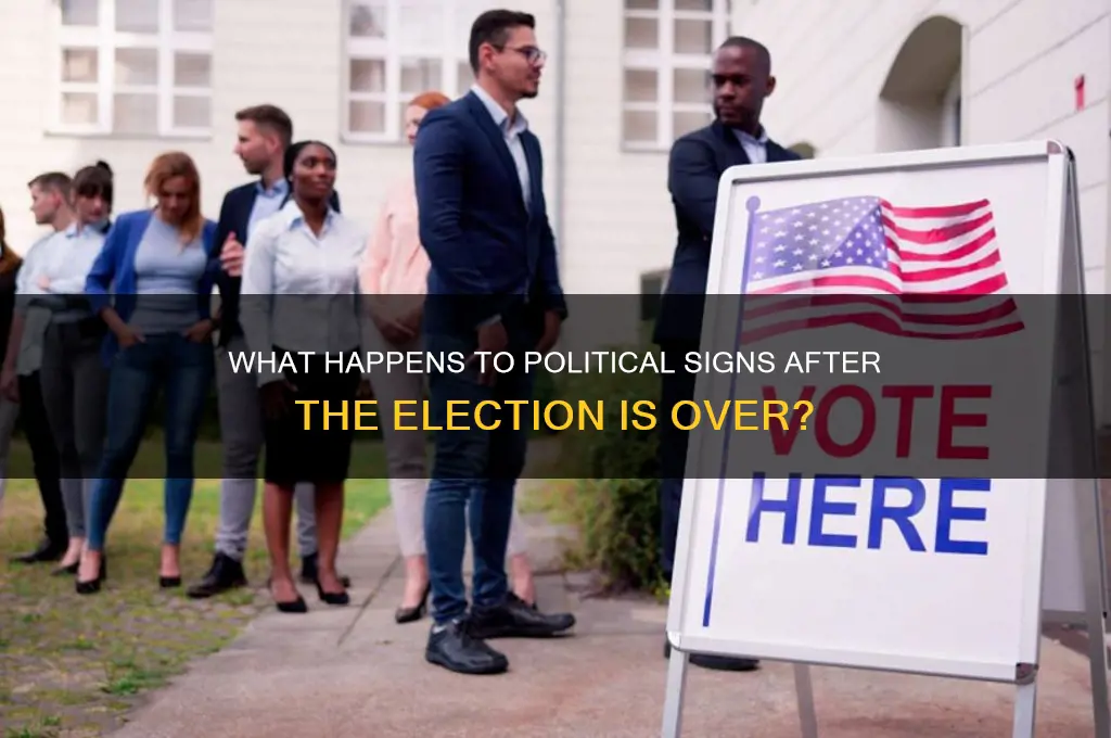 are political signs thrown away