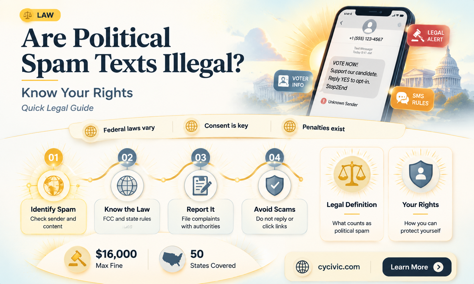are political spam texts illegal