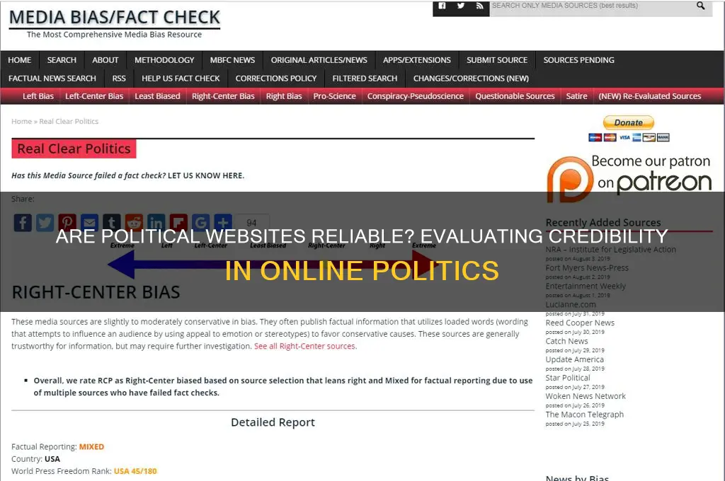 are political websites credibles resources