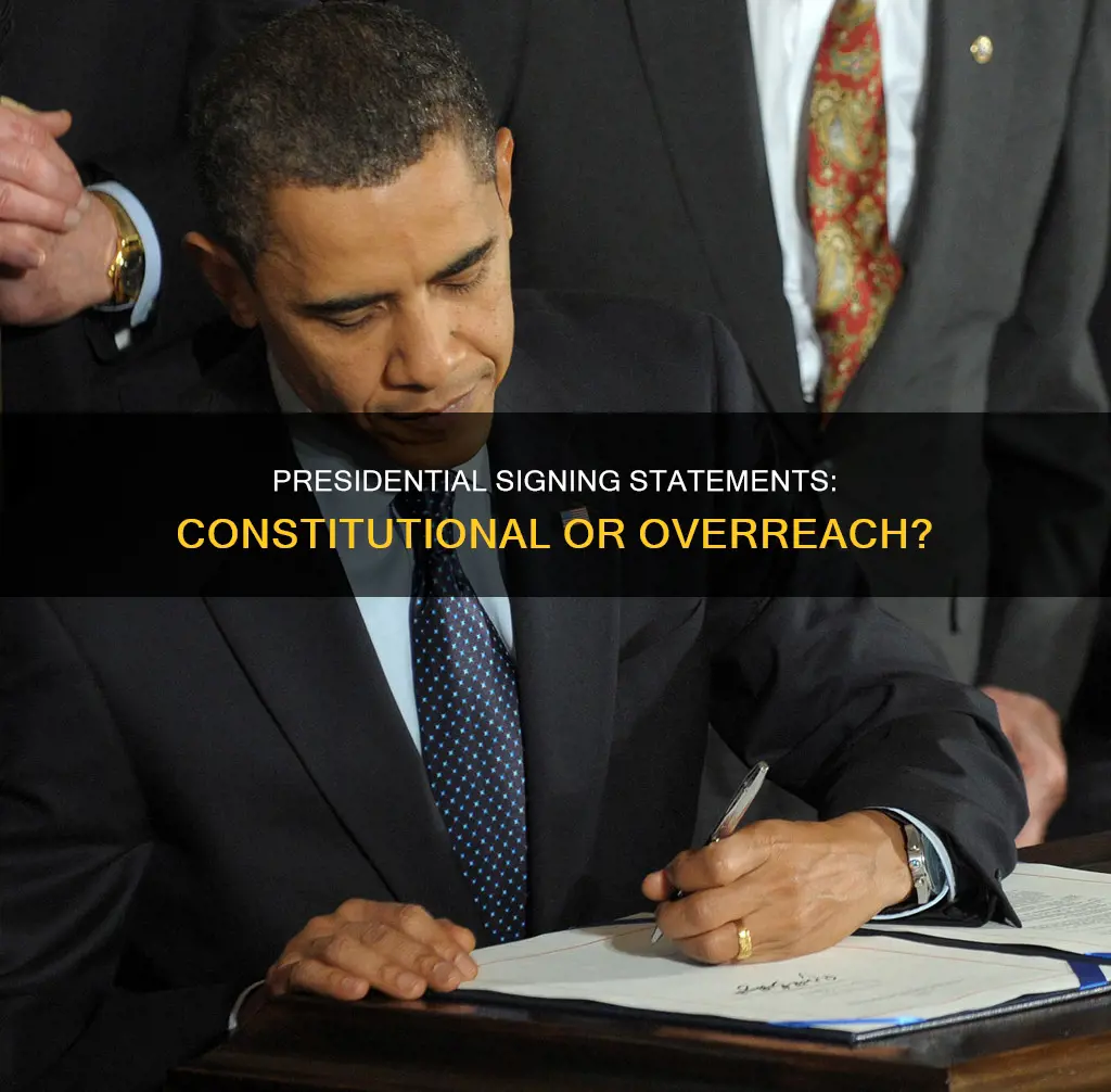 are presidential signing statements constitutional