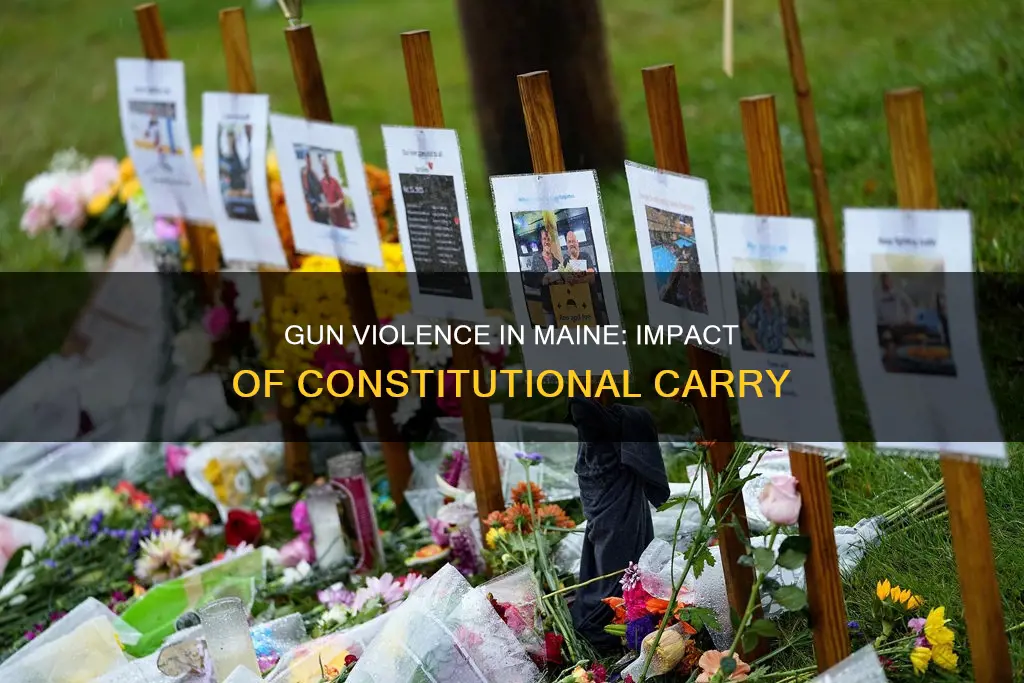 are shootings up or down in maine since constitutional carry