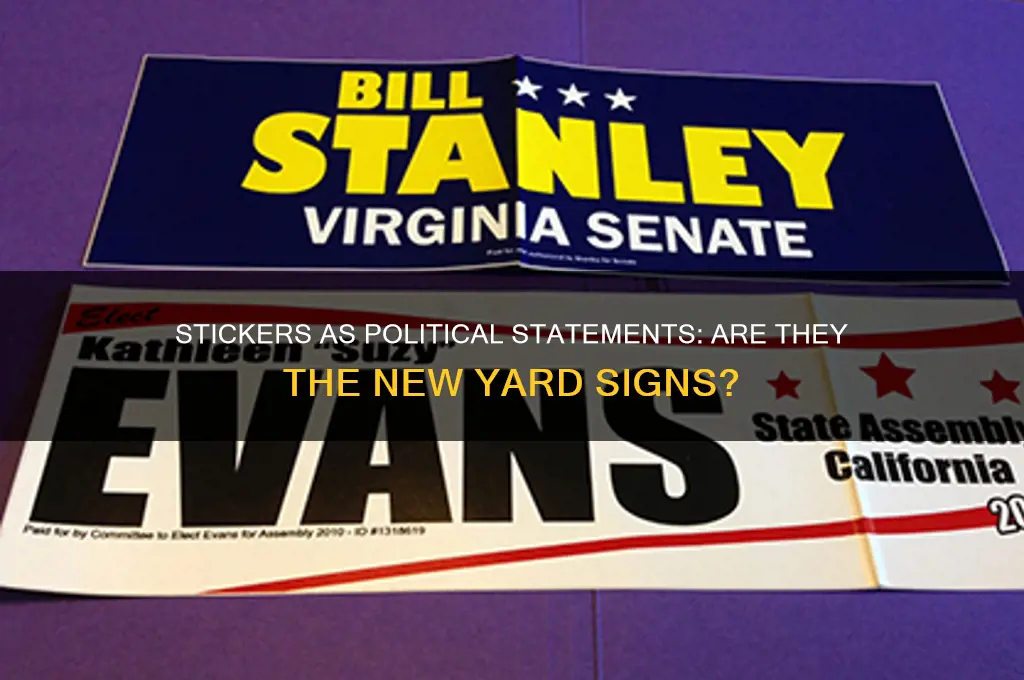 are stickers political signs
