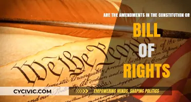 Amendments: Constitution vs Bill of Rights