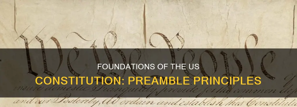 are the major principles of the constitution in the preamble