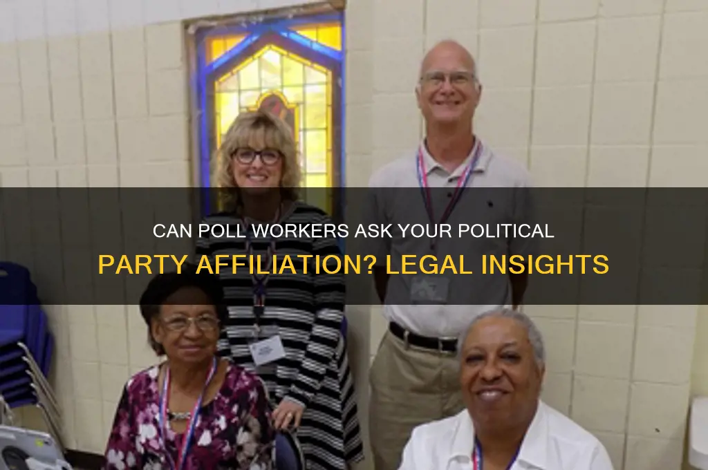 are they allowed to ask political party at polls