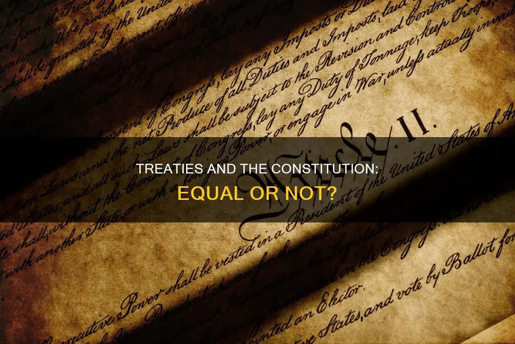 are treaties held at the same level as the constitution